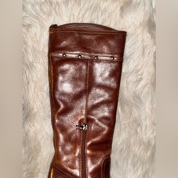 SOLD Tory Burch Colleen Studded Platform Knee High Boots Brown Size 7 - Picture 9 of 13